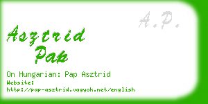asztrid pap business card